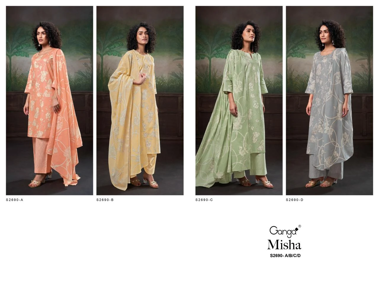 Ganga Misha 2690 Premium Cotton Printed Wholesale Fancy Salwar Suit Catalog — Wholesale Salwar Suits, Ganga wholesale from Surat — view 6